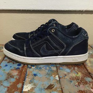 NIKE SB AIR FORCE 2 SIZE 9 EAST VS WEST NAVY DENIM